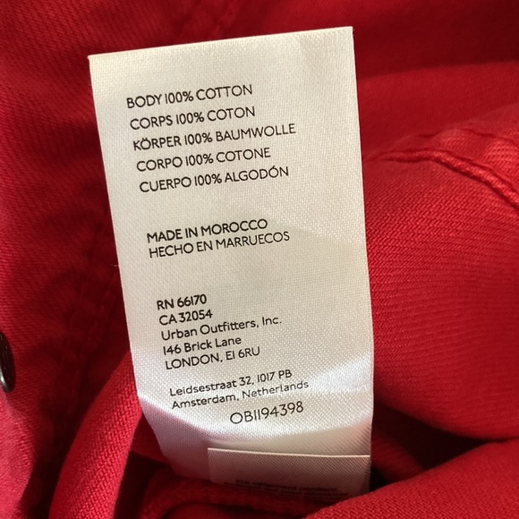 Free People Rumors Denim Jacket in Strawberry Spritz size XS - Picture 9 of 9